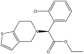 ethyl (S)-2-(2-chlorophenyl)-2-(6,7-dihydrothieno[3,2-c]
pyridin-5(4H)-yl)acetate 化学構造式