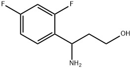 3-AMINO-3-(2,4-DIFLUOROPHENYL)PROPAN-1-OL 化学構造式