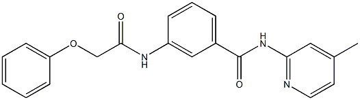 N-(4-methyl-2-pyridinyl)-3-[(phenoxyacetyl)amino]benzamide,791797-17-6,结构式