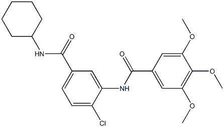 N-{2-chloro-5-[(cyclohexylamino)carbonyl]phenyl}-3,4,5-trimethoxybenzamide Structure