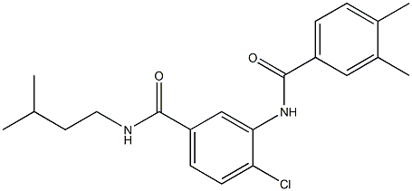 4-chloro-3-[(3,4-dimethylbenzoyl)amino]-N-isopentylbenzamide 化学構造式