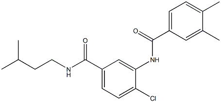 4-chloro-3-[(3,4-dimethylbenzoyl)amino]-N-isopentylbenzamide,791799-77-4,结构式