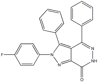 2-(4-fluorophenyl)-3,4-diphenyl-2,6-dihydro-7H-pyrazolo[3,4-d]pyridazin-7-one Struktur