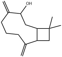 Bicyclo[7.2.0]undecan-3-ol, 11,11-dimethyl-4,8-bis(methylene)- Struktur