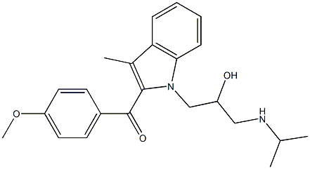 {1-[2-hydroxy-3-(isopropylamino)propyl]-3-methyl-1H-indol-2-yl}(4-methoxyphenyl)methanone Struktur