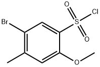 5-BROMO-2-METHOXY-4-METHYLBENZENE-1-SULFONYL CHLORIDE Struktur