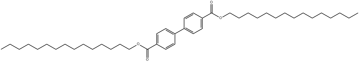 [1,1'-Biphenyl]-4,4'-dicarboxylic acid, dipentadecyl ester Structure