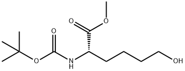 N-BOC-6-羟基-DL-正亮氨酸甲酯 结构式