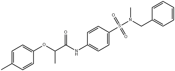 N-(4-{[benzyl(methyl)amino]sulfonyl}phenyl)-2-(4-methylphenoxy)propanamide Struktur