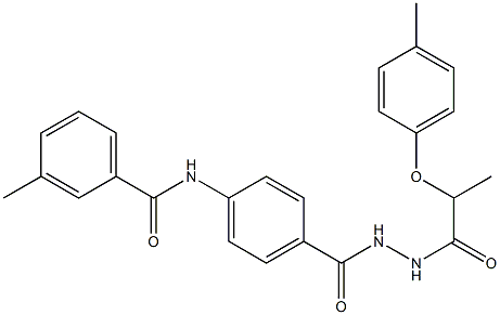 3-methyl-N-[4-({2-[2-(4-methylphenoxy)propanoyl]hydrazino}carbonyl)phenyl]benzamide Struktur