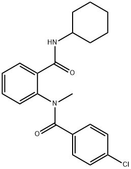 2-[(4-chlorobenzoyl)(methyl)amino]-N-cyclohexylbenzamide,819062-04-9,结构式