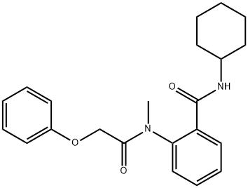 N-cyclohexyl-2-[methyl(2-phenoxyacetyl)amino]benzamide 结构式
