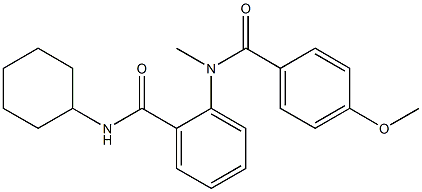 N-cyclohexyl-2-[(4-methoxybenzoyl)(methyl)amino]benzamide Structure