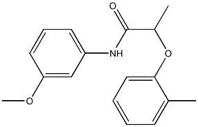 N-(3-methoxyphenyl)-2-(2-methylphenoxy)propanamide,821012-99-1,结构式