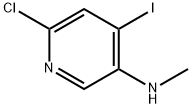 6-CHLORO-4-IODO-N-METHYLPYRIDIN-3-AMINE 结构式
