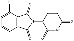 2-(2,6-dioxopiperidin-3-yl)-4-fluoroisoindoline-1,3-dione 化学構造式