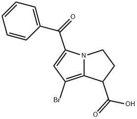 5-benzoyl-7-bromo-2,3-dihydro-1H-Pyrrolizine-1-carboxylic acid Structure