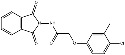 2-(4-chloro-3-methylphenoxy)-N-(1,3-dioxo-1,3-dihydro-2H-isoindol-2-yl)acetamide 化学構造式