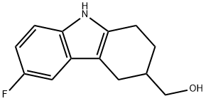 (6-Fluoro-2,3,4,9-tetrahydro-1H-carbazol-3-yl)-methanol,843653-03-2,结构式
