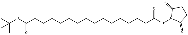 16-丁二酰亚胺氧基-16-氧代十六酸叔丁酯, 843666-28-4, 结构式