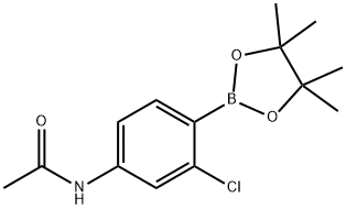 2-氯-4-乙酰氨基苯硼酸频哪醇酯, 844501-78-6, 结构式