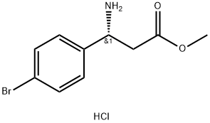 (R)-Methyl 3-amino-3-(4-bromophenyl)propanoate HCl 化学構造式