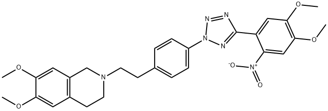 849675-45-2 2-(4-(5-(4,5-二甲氧基-2-硝基苯基)-2H-四唑-2-基)苯乙基)-6,7-二甲氧基-1,2,3,4-四氢异喹啉