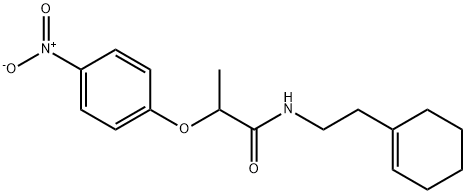 N-[2-(1-cyclohexen-1-yl)ethyl]-2-(4-nitrophenoxy)propanamide 结构式