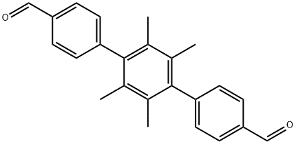 4-[4-(4-formylphenyl)-2,3,5,6-tetramethylphenyl]benzaldehyde 化学構造式