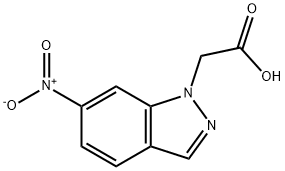 2-(6-硝基-1H-吲唑-1-基)乙酸, 857801-04-8, 结构式