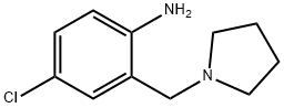 4-Chloro-2-(pyrrolidin-1-ylmethyl)aniline 化学構造式