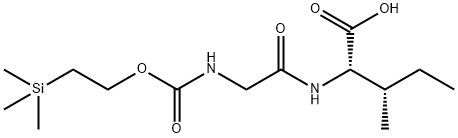 (2S,3S)-3-methyl-2-[2-({[2-(trimethylsilyl)ethoxy]carbonyl}amino)acetamido]pentanoic acid Struktur