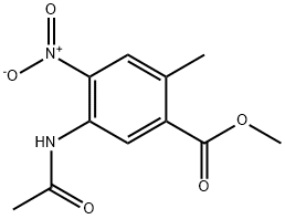 5-Acetylamino-2-methyl-4-nitro-benzoic acid methyl ester Structure