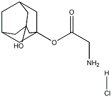 Tricyclo[3.3.1.13,7]decane-1-acetic acid, α-amino-3-hydroxy-, hydrochloride (1:1), (αS)- Structure