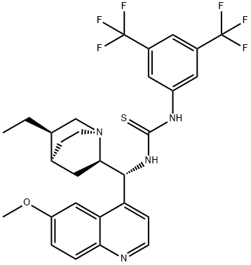 N-[3,5-bis(trifluoroMethyl)phenyl]-N'-[(9R)-10,11-dihydro-6'-Methoxycinchonan-9-yl]- Thiourea 化学構造式