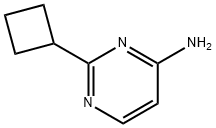 2-环丁基嘧啶-4-胺, 871823-73-3, 结构式