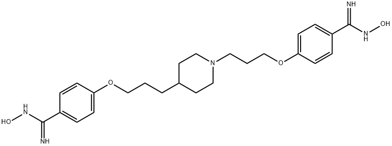BenzenecarboxiMidaMide, 4,4'-[1,4-piperidinediylbis(3,1-propanediyloxy)]bis[N-hydroxy- Structure