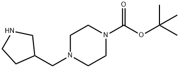 tert-butyl 4-(pyrrolidin-3-ylmethyl)piperazine-1-carboxylate 结构式