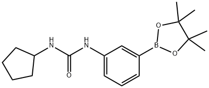 1-cyclopentyl-3-(3-(4,4,5,5-tetramethyl-1,3,2-dioxaborolan-2-yl)phenyl)urea Structure