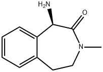 (R)-1-Amino-1,3,4,5-tetrahydro-3-methyl-2H-3-benzazepin-2-one Struktur