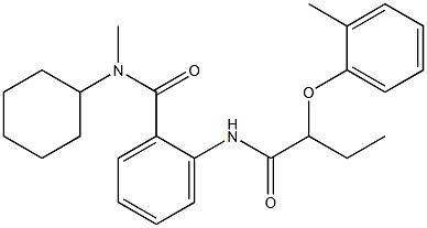 N-cyclohexyl-N-methyl-2-{[2-(2-methylphenoxy)butanoyl]amino}benzamide Structure
