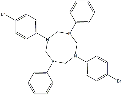 1,5-bis(4-bromophenyl)-3,7-diphenyl-1,5,3,7-diazadiphosphocane Structure
