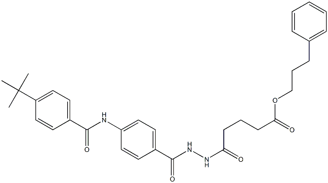 875883-32-2 3-phenylpropyl 5-[2-(4-{[4-(tert-butyl)benzoyl]amino}benzoyl)hydrazino]-5-oxopentanoate