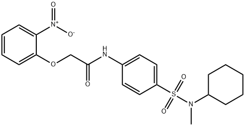 N-(4-{[cyclohexyl(methyl)amino]sulfonyl}phenyl)-2-(2-nitrophenoxy)acetamide|