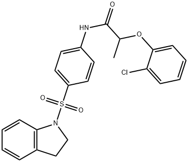 2-(2-chlorophenoxy)-N-[4-(2,3-dihydro-1H-indol-1-ylsulfonyl)phenyl]propanamide Structure