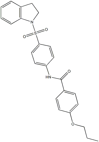 N-[4-(2,3-dihydro-1H-indol-1-ylsulfonyl)phenyl]-4-propoxybenzamide Structure