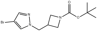 tert-butyl 3-[(4-bromo-1H-pyrazol-1-yl)methyl]azetidine-1-carboxylate Struktur