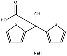Sodium 2-hydroxy-2,2-di(thiophen-2-yl)acetate Struktur