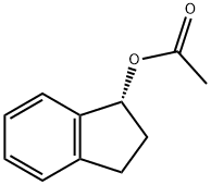 1H-Inden-1-ol, 2,3-dihydro-, 1-acetate, (1R)- 化学構造式