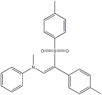 N-methyl-N-{2-(4-methylphenyl)-2-[(4-methylphenyl)sulfonyl]vinyl}-N-phenylamine Struktur